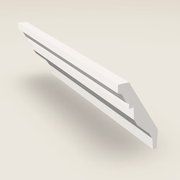 Classic Crown Molding — 4½" × 96" — Ice White, 3D picture