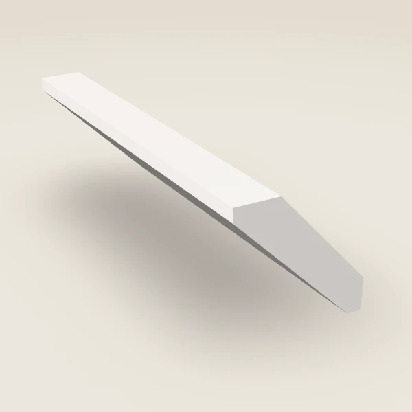 Straight Crown Molding — 2⅝" × 96" — Ice White, 3D picture