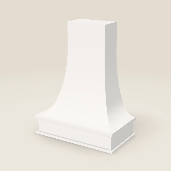 36" Euro Range Hood — Ice White, 3D picture