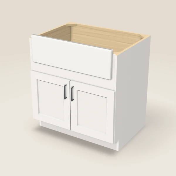 33" Farm Sink Base, 3D picture