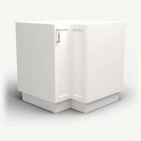 Lazy Susan Corner Cabinet — 33" — Ice White, 3D picture