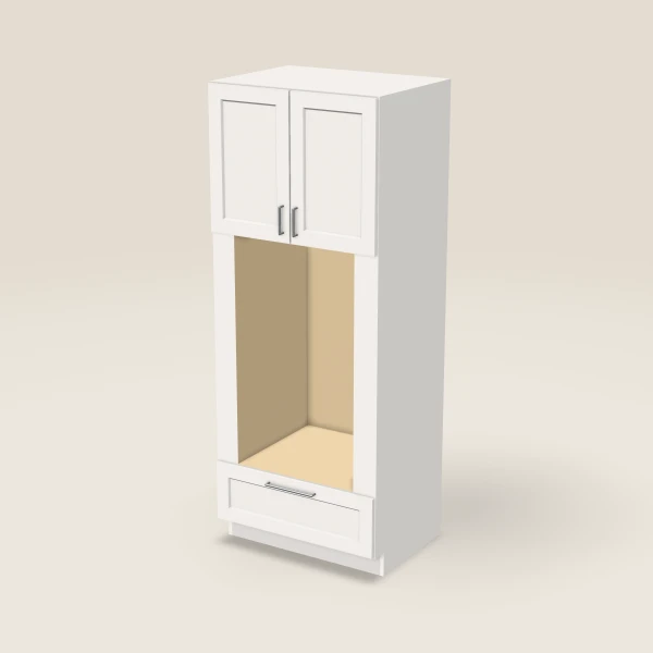 33" Oven Cabinet with Microwave Opening — 84" High, 3D picture