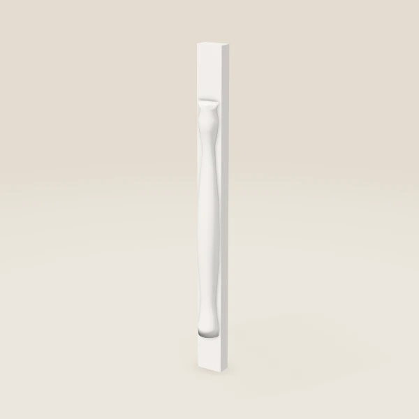 Half Leg POLE75-B3 — 36½" High — Ice White, 3D picture