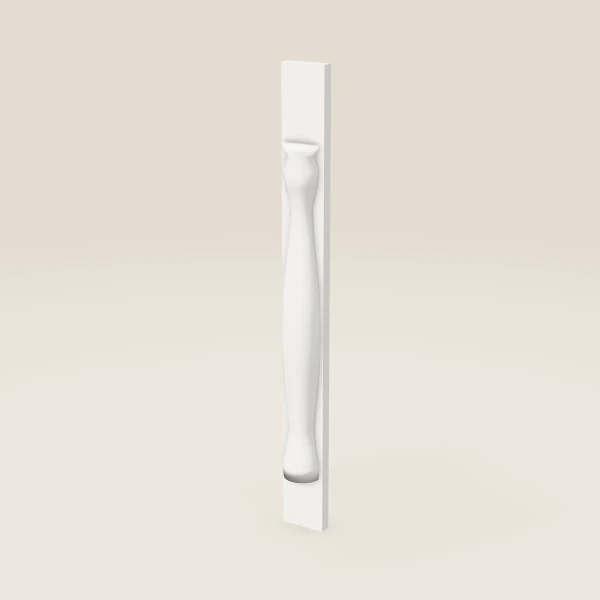 Half Leg POLE75-W330 — 30" High — Ice White, 3D picture