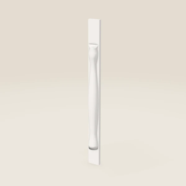 Half Leg POLE75-W336 — 36" High — Ice White, 3D picture
