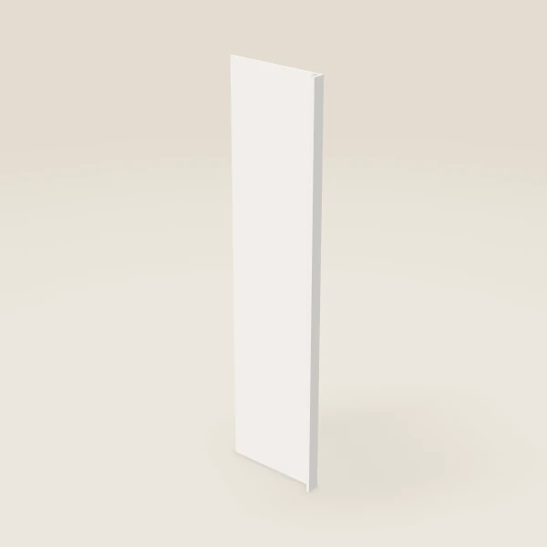 Refrigerator End Panel with 3" Return — 24" × 96" — Ice White, 3D picture