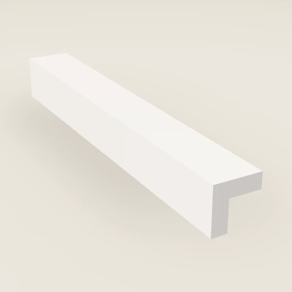 Outside Corner Molding — 8' — Ice White, 3D picture