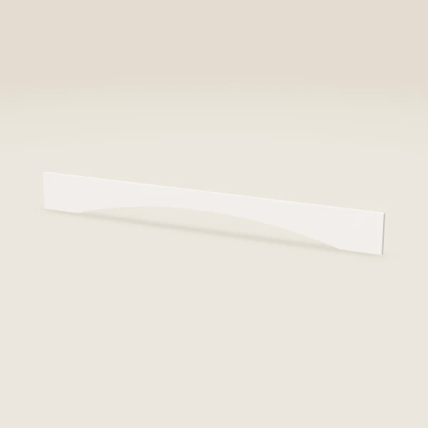 54" Arched Valance, Profile S — 6" High — Ice White, 3D picture