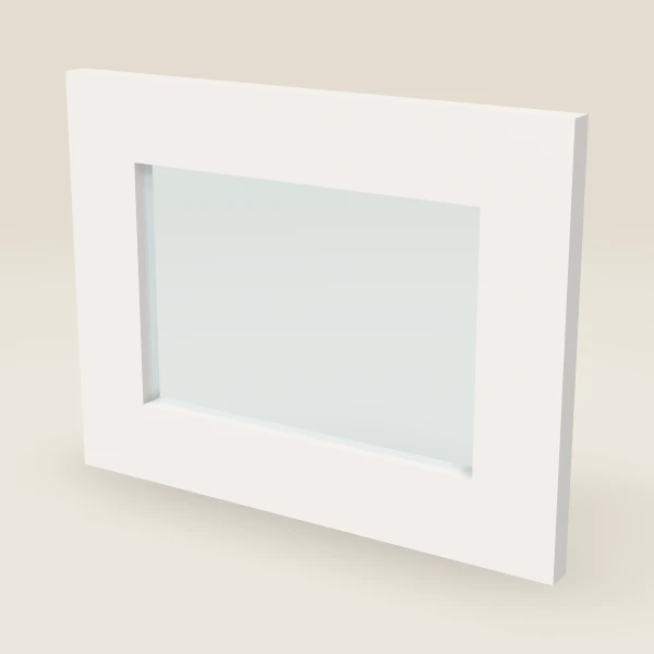 Glass Door for W1512 (14-11/16" × 11-5/16") — Ice White, 3D picture