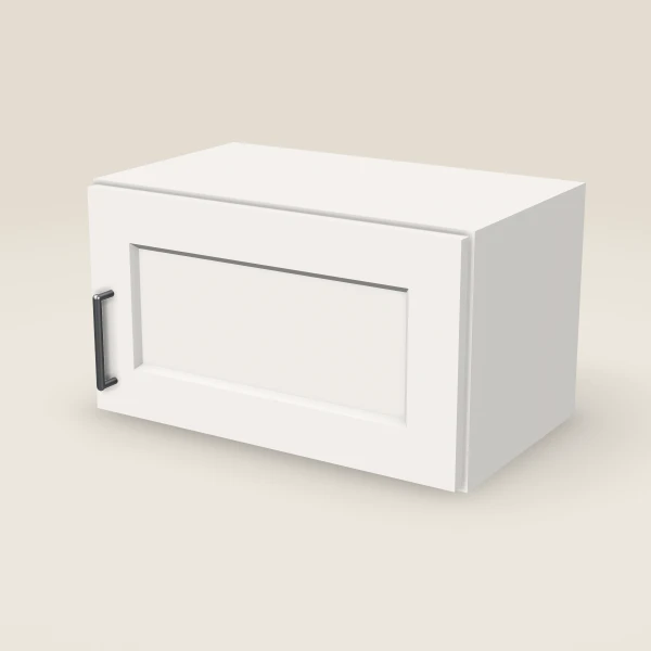 21" Wall Cabinet — 12" High — Ice White, 3D picture