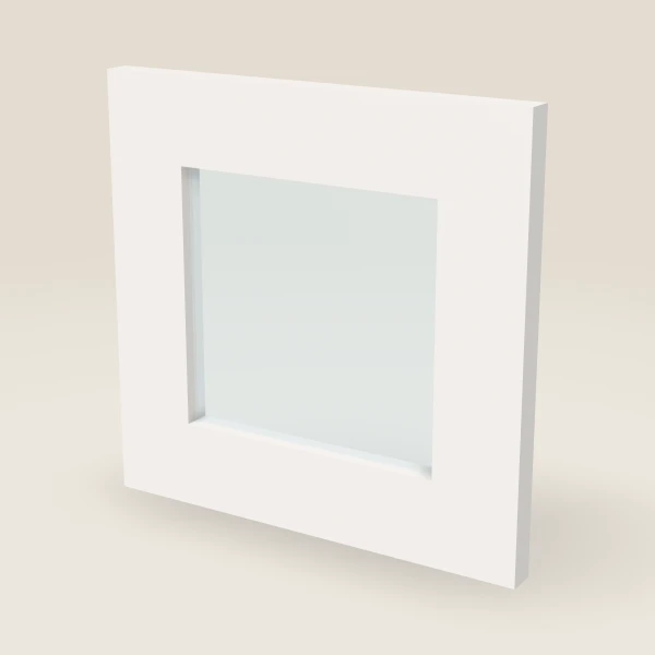 Glass Door for W2412B (11-11/16" × 11-5/16") — Ice White, 3D picture
