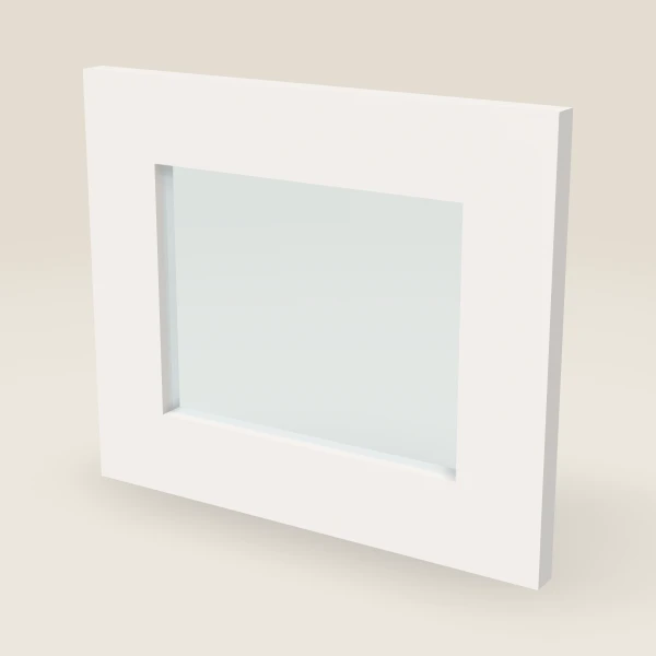 Glass Door for W2712B (13-5/16" × 11-5/16") — Ice White, 3D picture