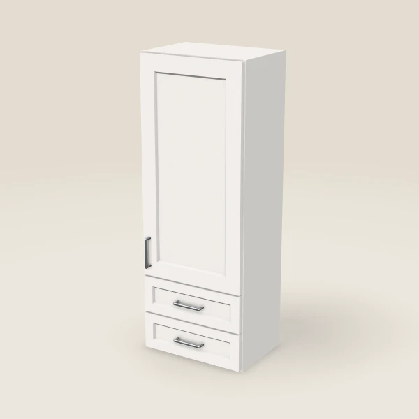 18" Wall Cabinet with 2 Drawers — 48" High, 3D picture