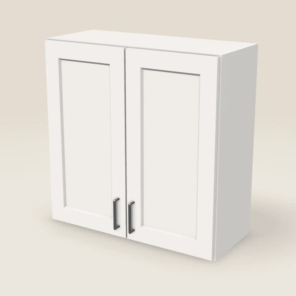 30" Wall Cabinet — 30" High, Double Door — Ice White, 3D picture