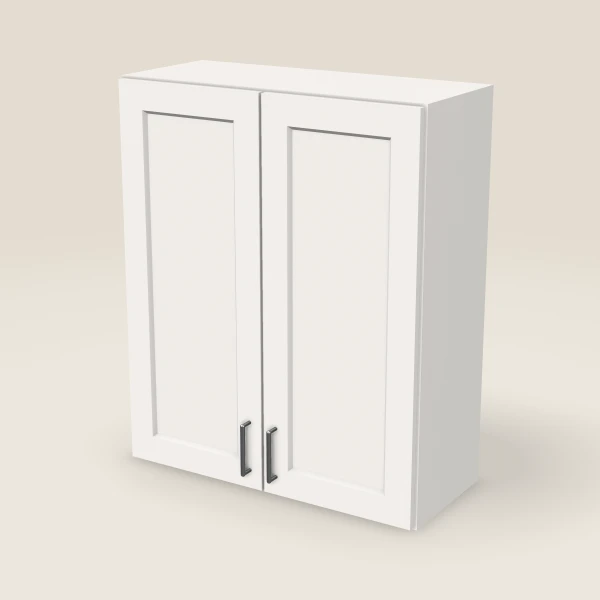 30" Wall Cabinet — 36" High, Double Door — Ice White, 3D picture