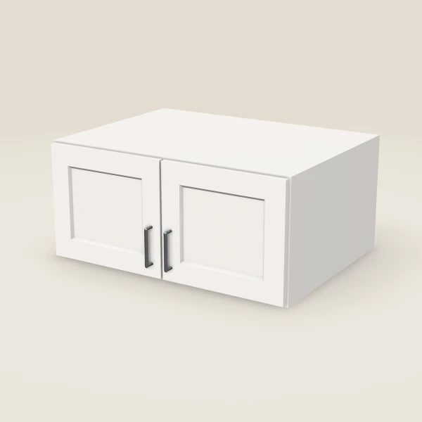 33" Wall Cabinet — 15" High, 24" Deep, Double Door, 3D picture