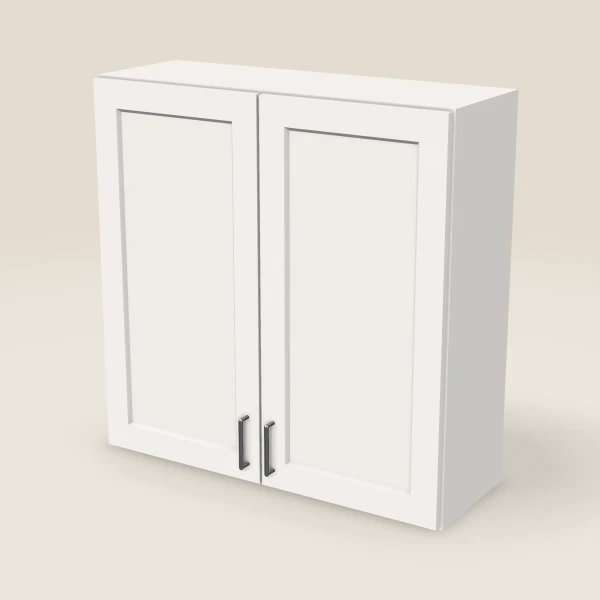 36" Wall Cabinet — 36" High, Double Door — Ice White, 3D picture
