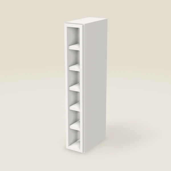 6" Wall Cube — 36" High, 6 Cubes — Ice White, 3D picture