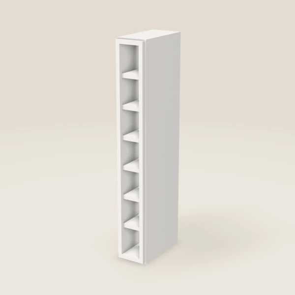 6" Wall Cube — 42" High, 7 Cubes — Ice White, 3D picture