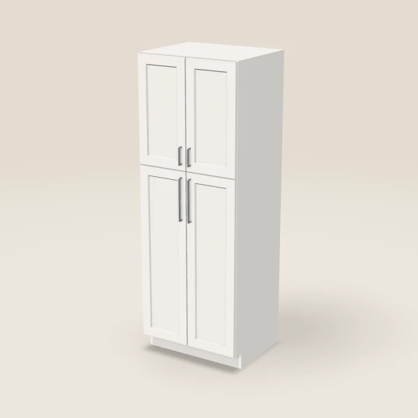 30" Wall Pantry — 84" High — Ice White, 3D picture