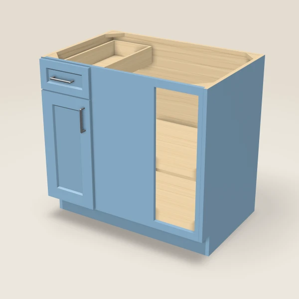 Base Blind Corner — fills 39–42" — XTerra Blue, 3D picture