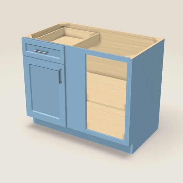 Base Blind Corner — fills 45–48" — XTerra Blue, 3D picture