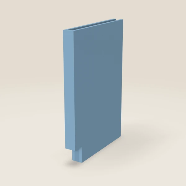3" Boxed Column, Base — 34½" High, 24" Deep — XTerra Blue, 3D picture