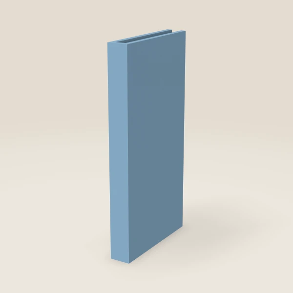 3" Boxed Column, Wall — 30" High, 15" Deep — XTerra Blue, 3D picture