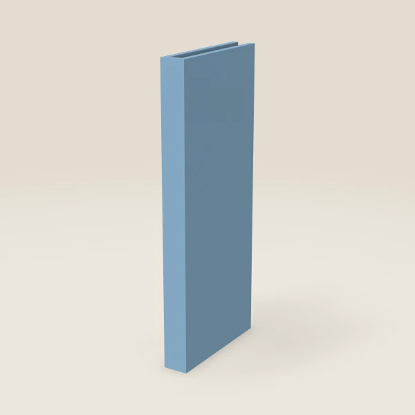 3" Boxed Column, Wall — 36" High, 15" Deep — XTerra Blue, 3D picture