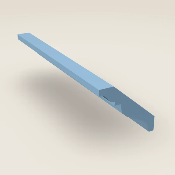 Standard Crown Molding — 2½" × 96" — XTerra Blue, 3D picture