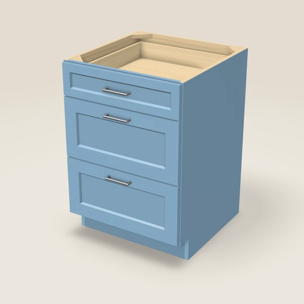 24" 3-Drawer Base — XTerra Blue, 3D picture