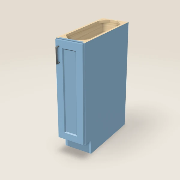 9" Full Height Base Cabinet — XTerra Blue, 3D picture