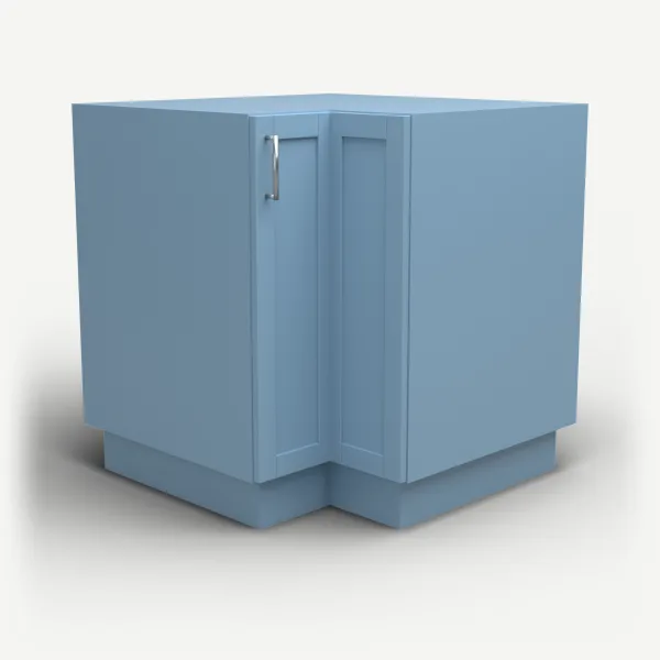 Lazy Susan Corner Cabinet — 33" — XTerra Blue, 3D picture