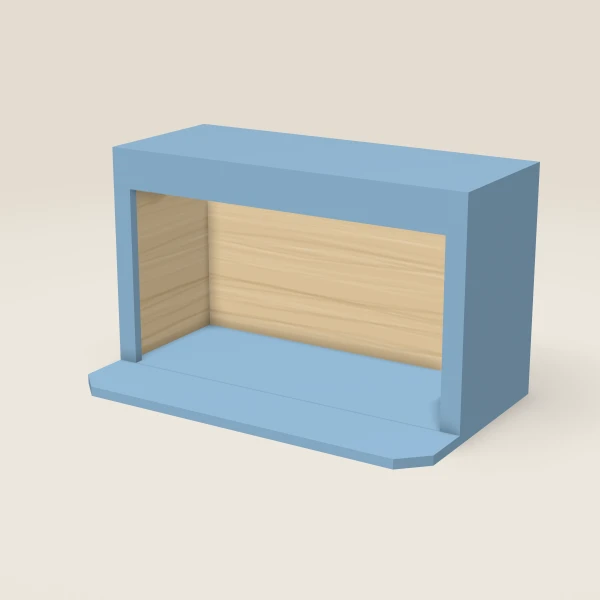 Microwave Oven Cabinet — 30" — XTerra Blue, 3D picture