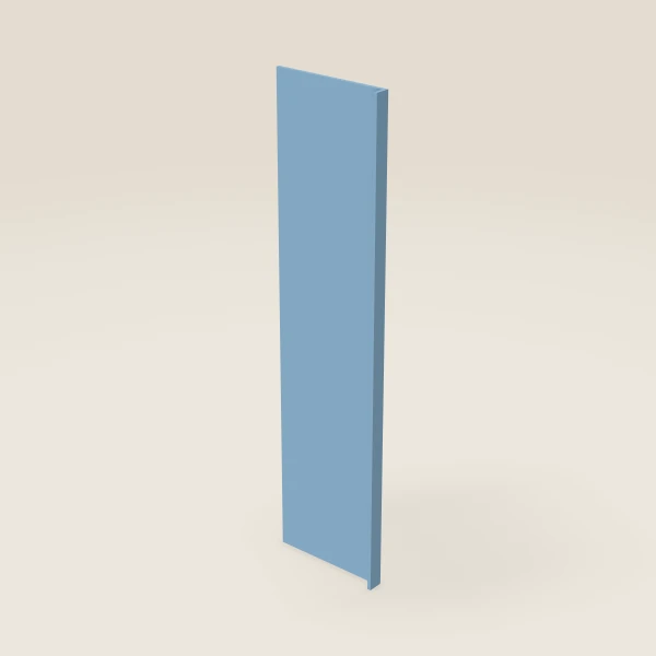 Refrigerator End Panel with 3" Return — 24" × 96" — XTerra Blue, 3D picture