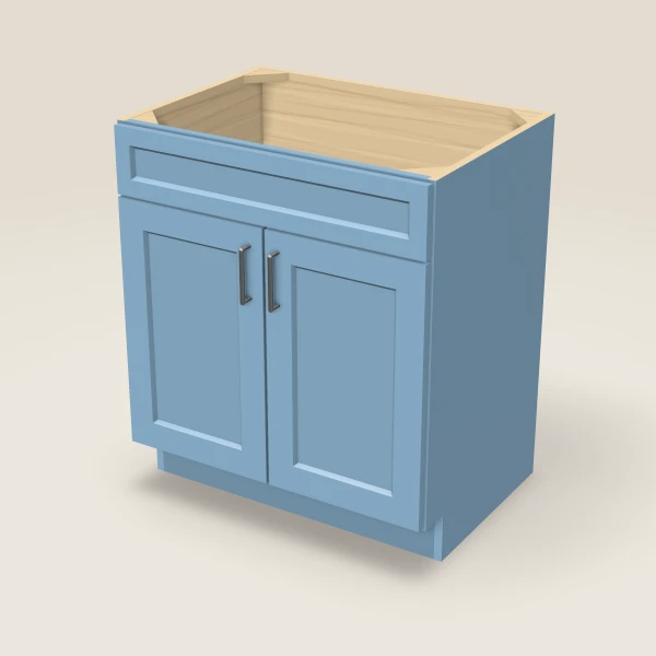 30" Vanity, Doors Only — XTerra Blue, 3D picture