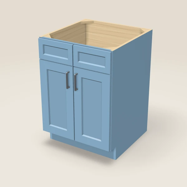 24" Sink Base — Double Door — XTerra Blue, 3D picture