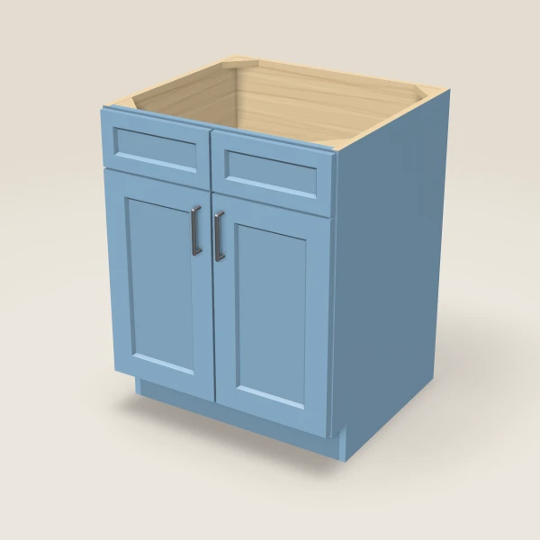 27" Sink Base — Double Door — XTerra Blue, 3D picture