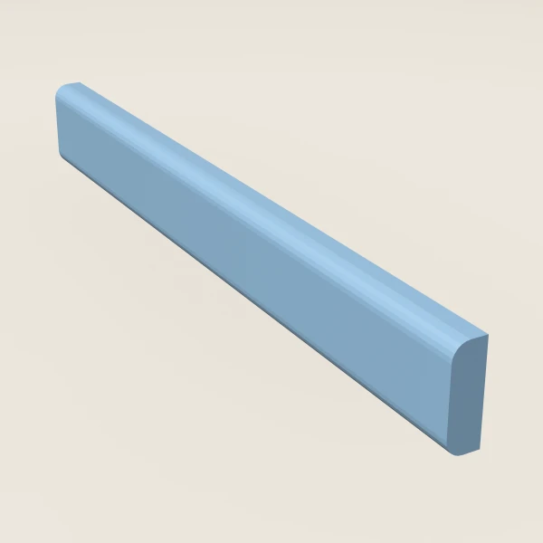 Bull Nose Scribe Molding — 8' — XTerra Blue, 3D picture