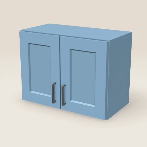 24" Wall Cabinet — 18" High, Double Door — XTerra Blue, 3D picture