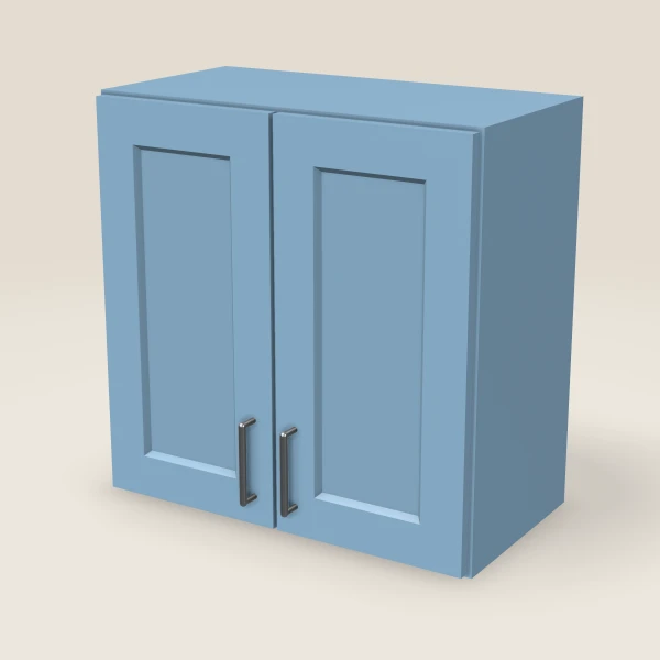 24" Wall Cabinet — 24" High, Double Door — XTerra Blue, 3D picture