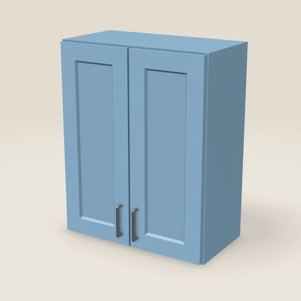 24" Wall Cabinet — 30" High, Double Door — XTerra Blue, 3D picture