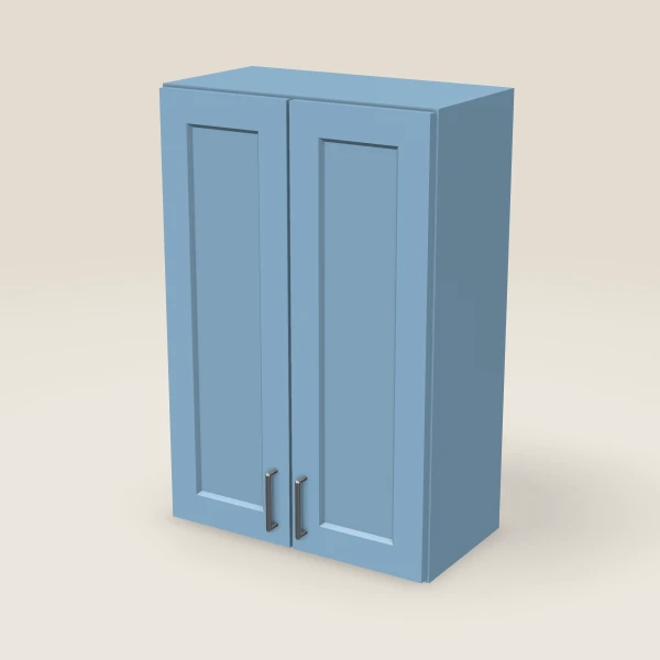 24" Wall Cabinet — 36" High, Double Door — XTerra Blue, 3D picture