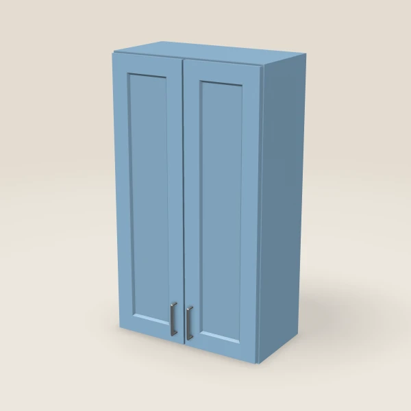 24" Wall Cabinet — 42" High, Double Door — XTerra Blue, 3D picture