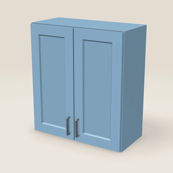 27" Wall Cabinet — 30" High, Double Door — XTerra Blue, 3D picture