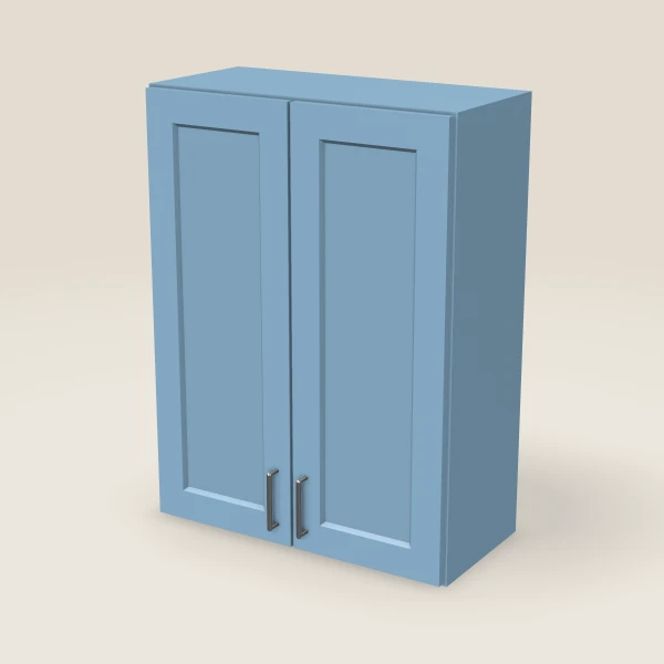 27" Wall Cabinet — 36" High, Double Door — XTerra Blue, 3D picture