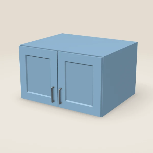 30" Wall Cabinet — 18" High, 24" Deep, Double Door — XTerra Blue, 3D picture