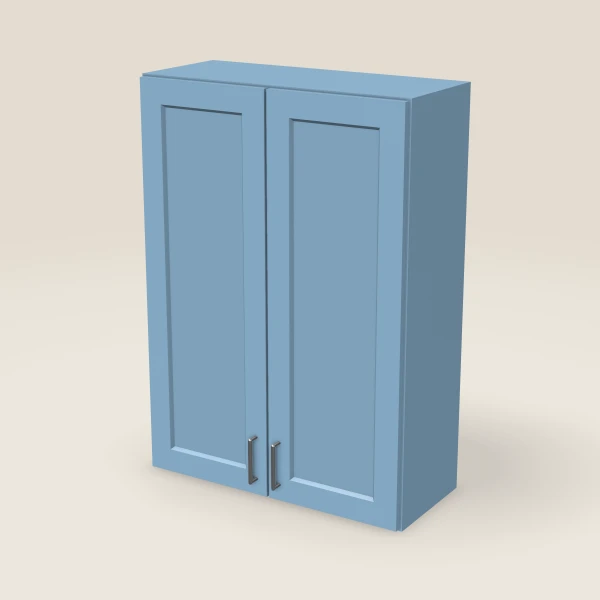 30" Wall Cabinet — 42" High, Double Door — XTerra Blue, 3D picture