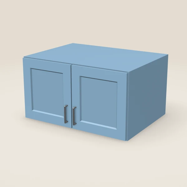 33" Wall Cabinet — 18" High, 24" Deep, Double Door — XTerra Blue, 3D picture
