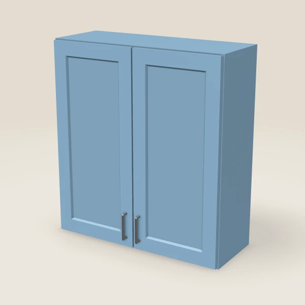 33" Wall Cabinet — 36" High, Double Door — XTerra Blue, 3D picture